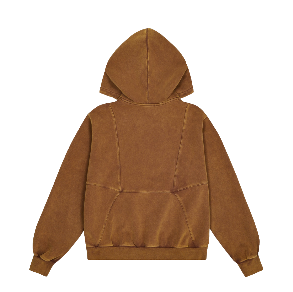 CARSICKO - FTP CYBE Pullover Hoodie Washed Brown/Pink Wine