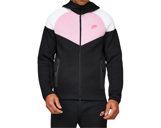 Nike Sportwear Tech Fleece Windrunner 'Black/White/Pink'