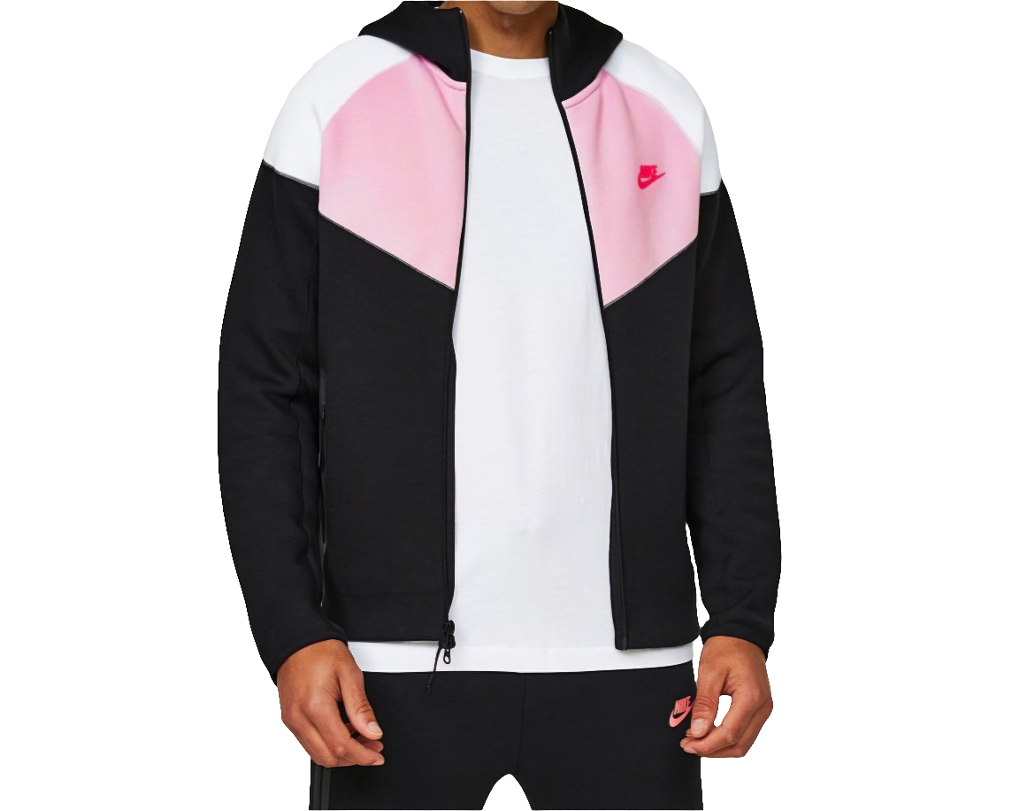 Nike Sportwear Tech Fleece Windrunner 'Black/White/Pink'