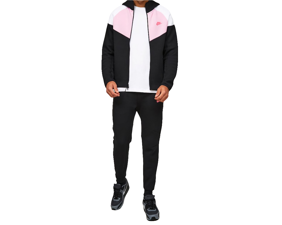 Nike Sportwear Tech Fleece Windrunner 'Black/White/Pink'